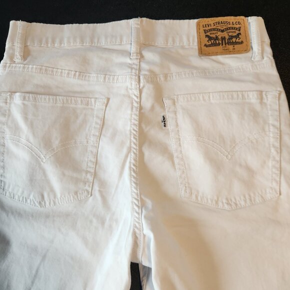 Levis 511 Shorts Slim Fit‎ Womens Size 16 Reg 28x10 White Stretch EUC - Picture 3 of 11